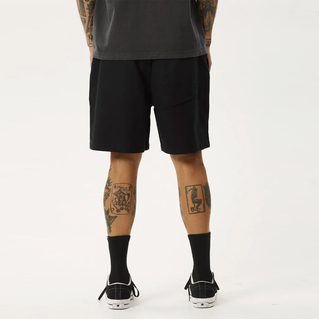AFENDS Ninety Eights Oversized Short 20" - Black - Image 4