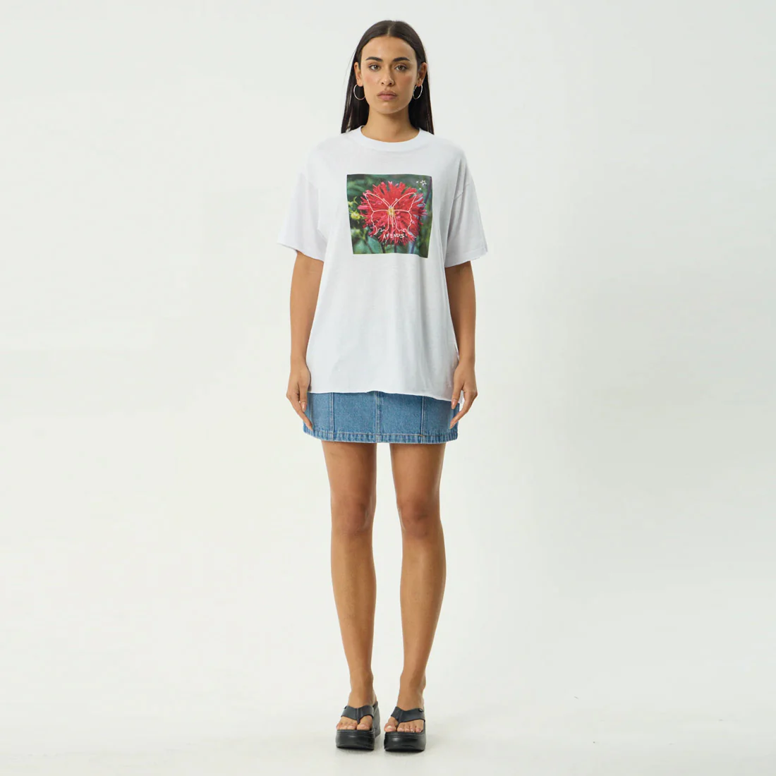 AFENDS Women's Open Up Oversized Tee - White/Black - Image 4