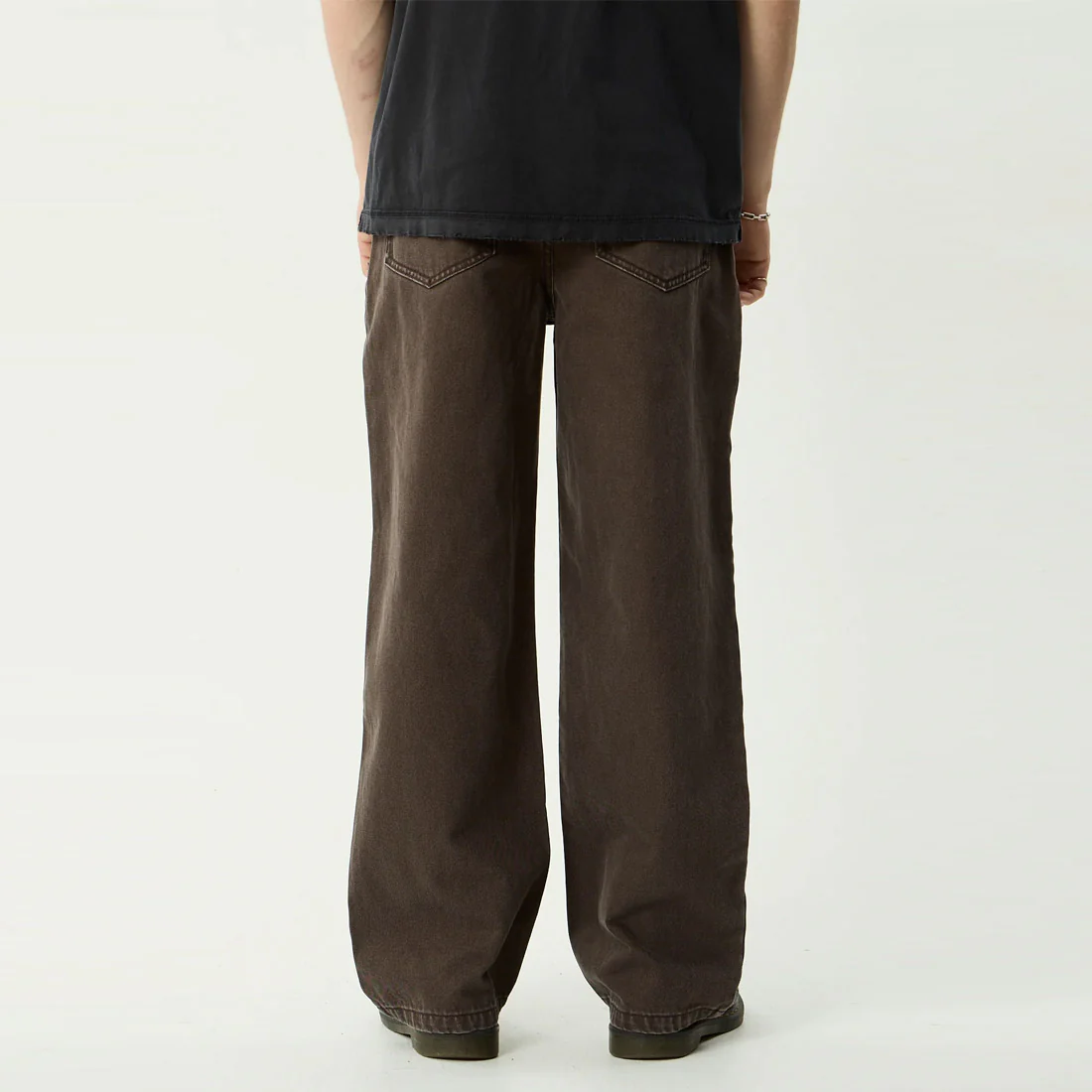 AFENDS Pablo Denim Baggy Jean - Washed Coffee - Image 3