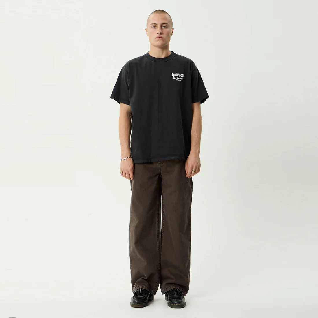 AFENDS Pablo Denim Baggy Jean - Washed Coffee - Image 5