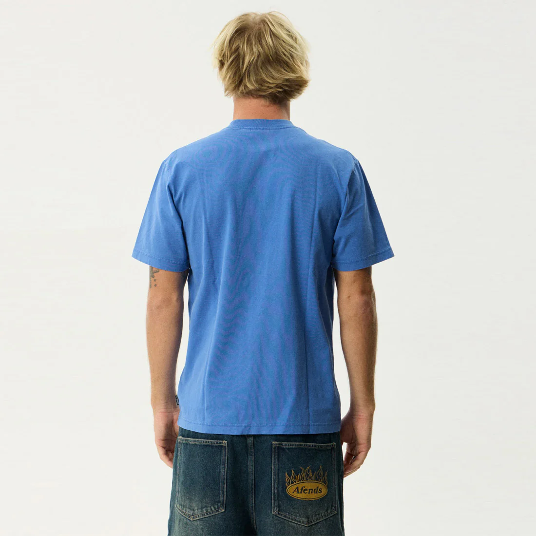 AFENDS Painter Retro Tee - Washed Marina - Image 4