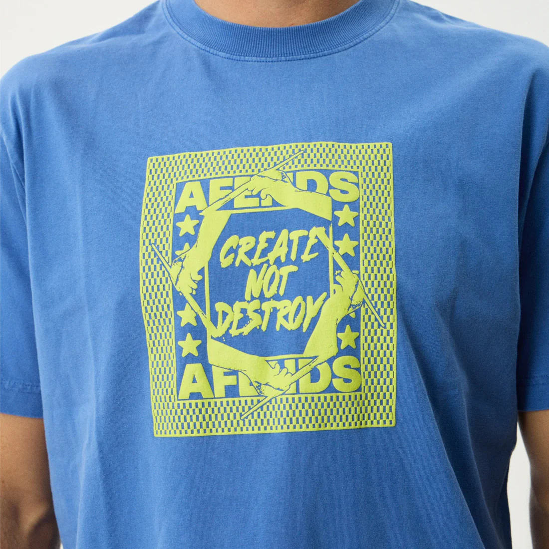 AFENDS Painter Retro Tee - Washed Marina - Image 5
