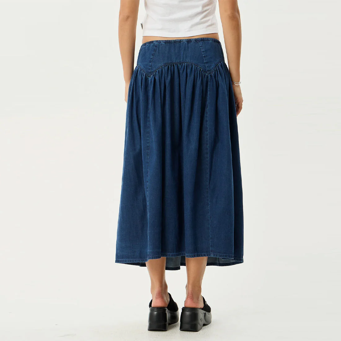 AFENDS Palmer Midi Skirt - Ink - Image 4