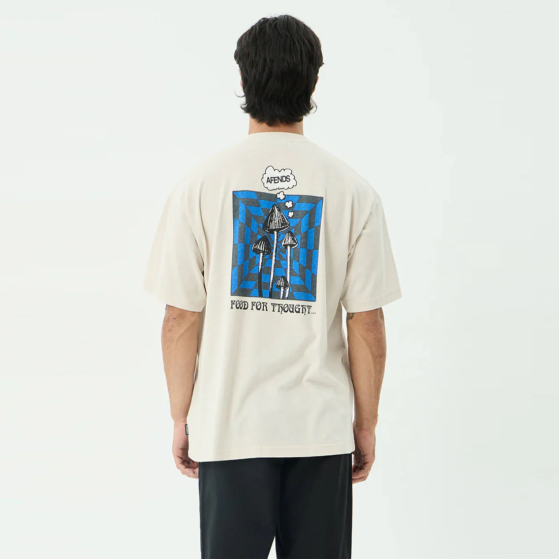 AFENDS Perception Boxy Tee - Moonbeam - Image 2