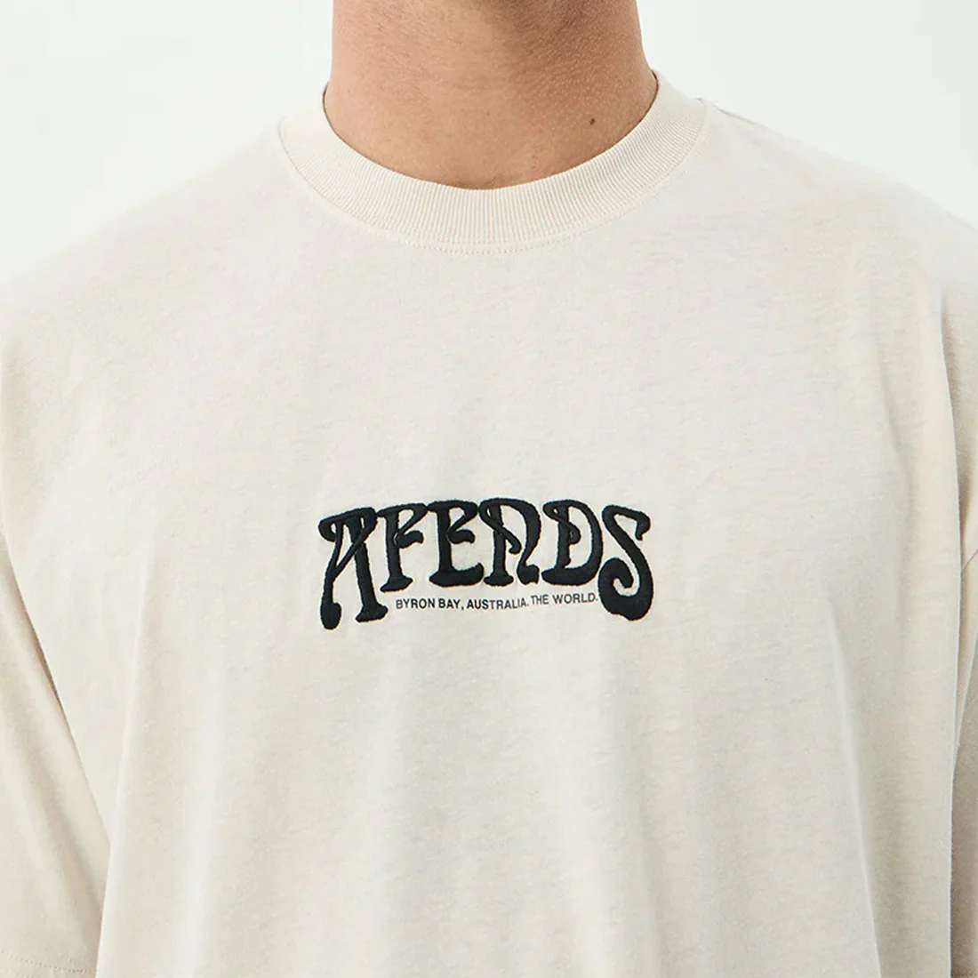 AFENDS Perception Boxy Tee - Moonbeam - Image 4