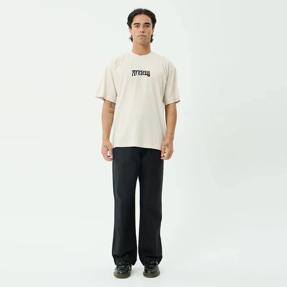 AFENDS Perception Boxy Tee - Moonbeam - Image 5