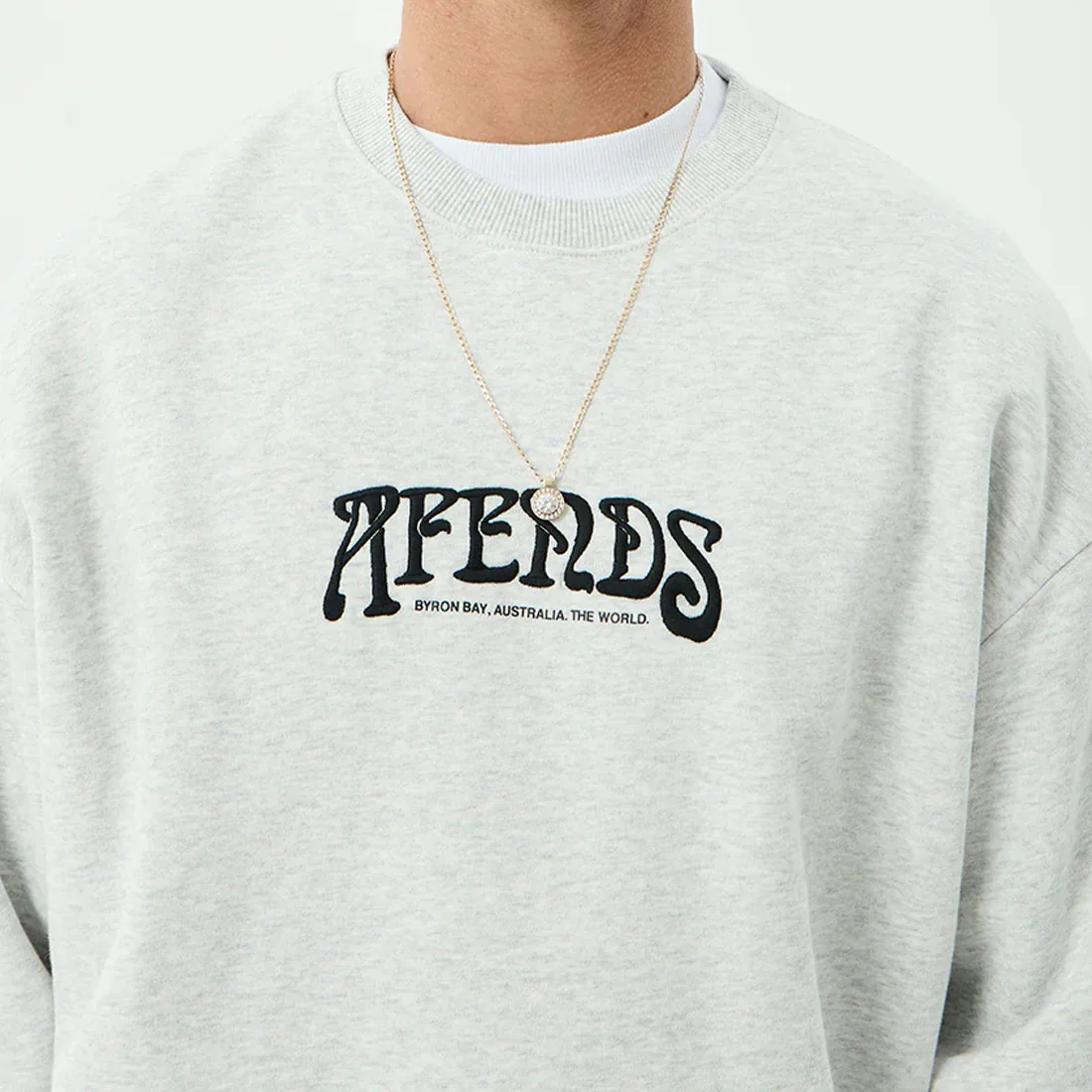 AFENDS Perception Crew - Grey Marle - Image 6