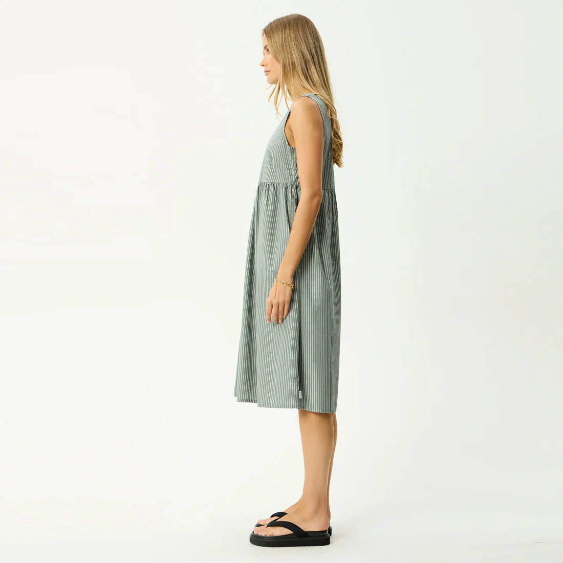 AFENDS Pinned Midi Dress - Sycamore Stripe - Image 3