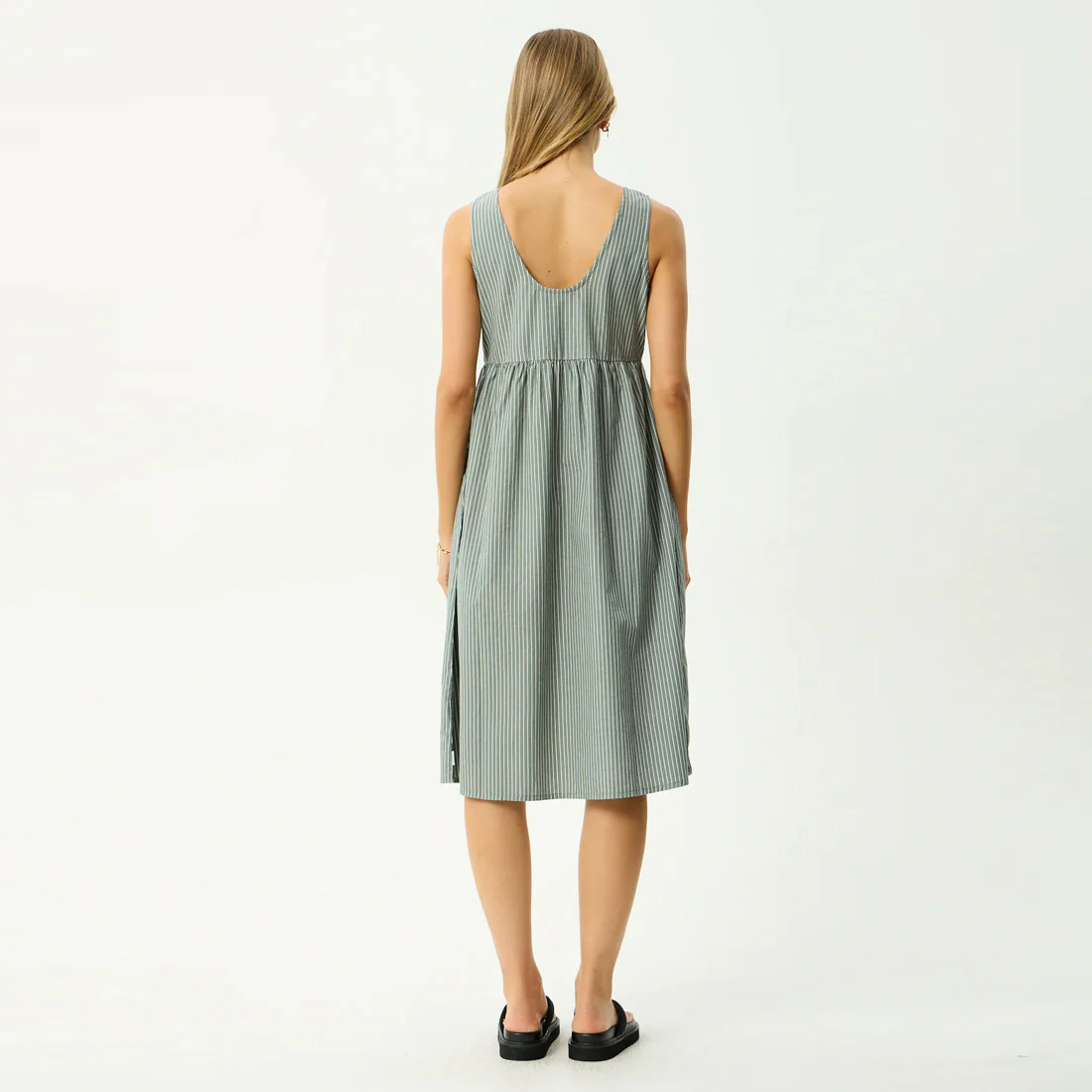 AFENDS Pinned Midi Dress - Sycamore Stripe - Image 4