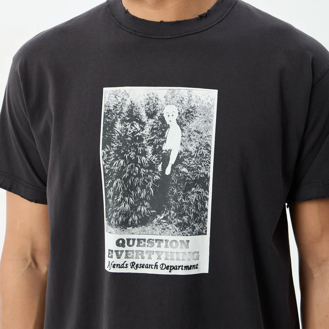 AFENDS Research Heavyweight Boxy Tee - Stone Black - Image 5