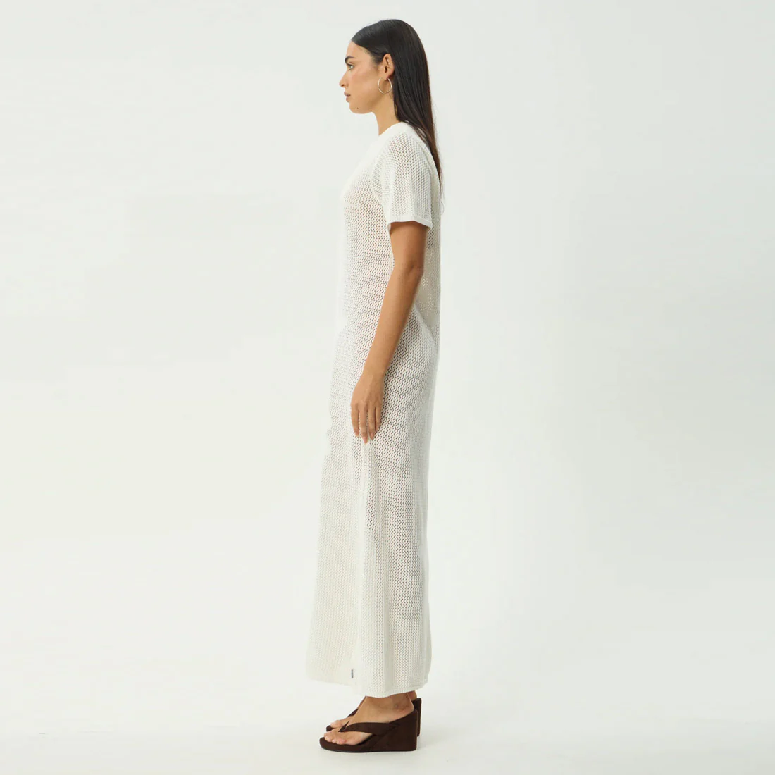 AFENDS Riley Knit Midi Dress - White - Image 4