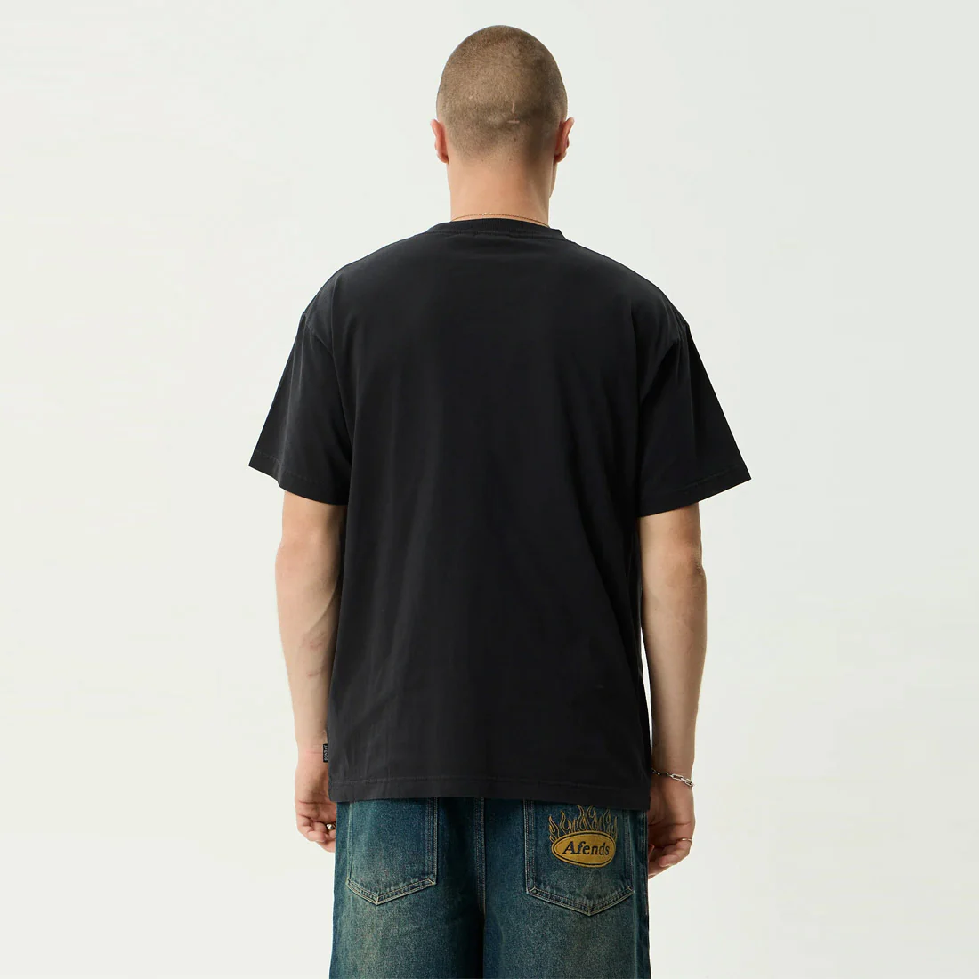 AFENDS Rocked Boxy Tee - Stone Black - Image 4