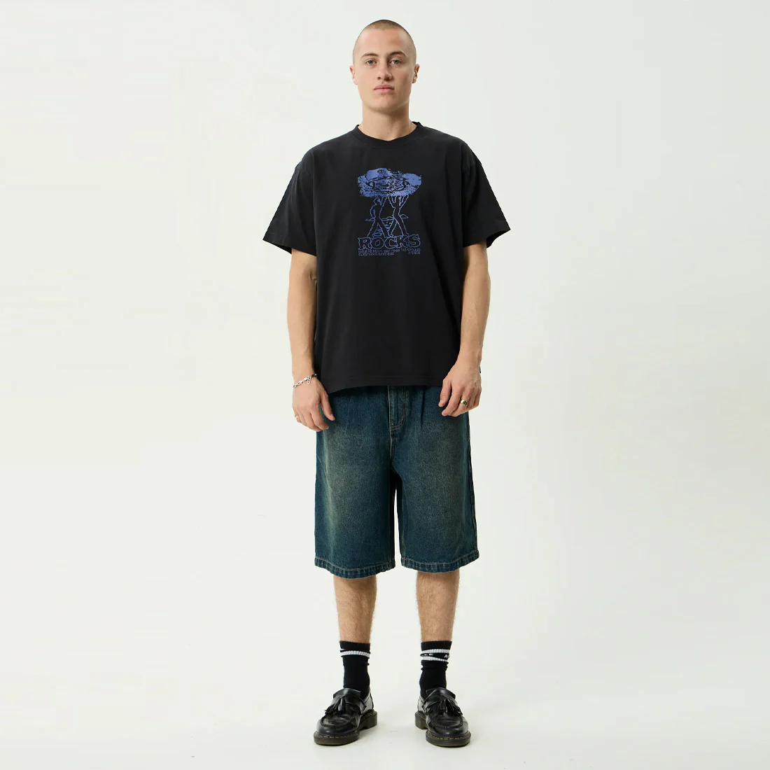 AFENDS Rocked Boxy Tee - Stone Black - Image 6