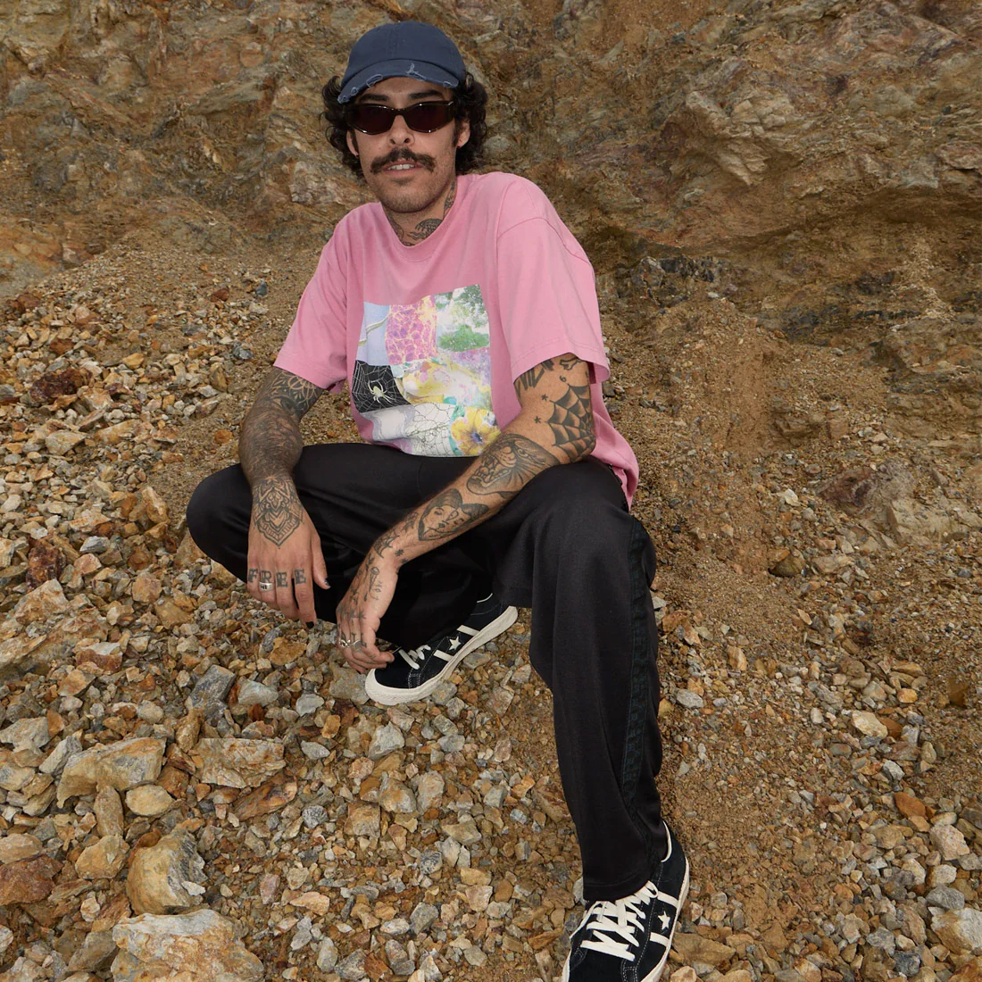 AFENDS Sadworld Heavyweight Boxy Tee - Washed Marrakesh - Image 2