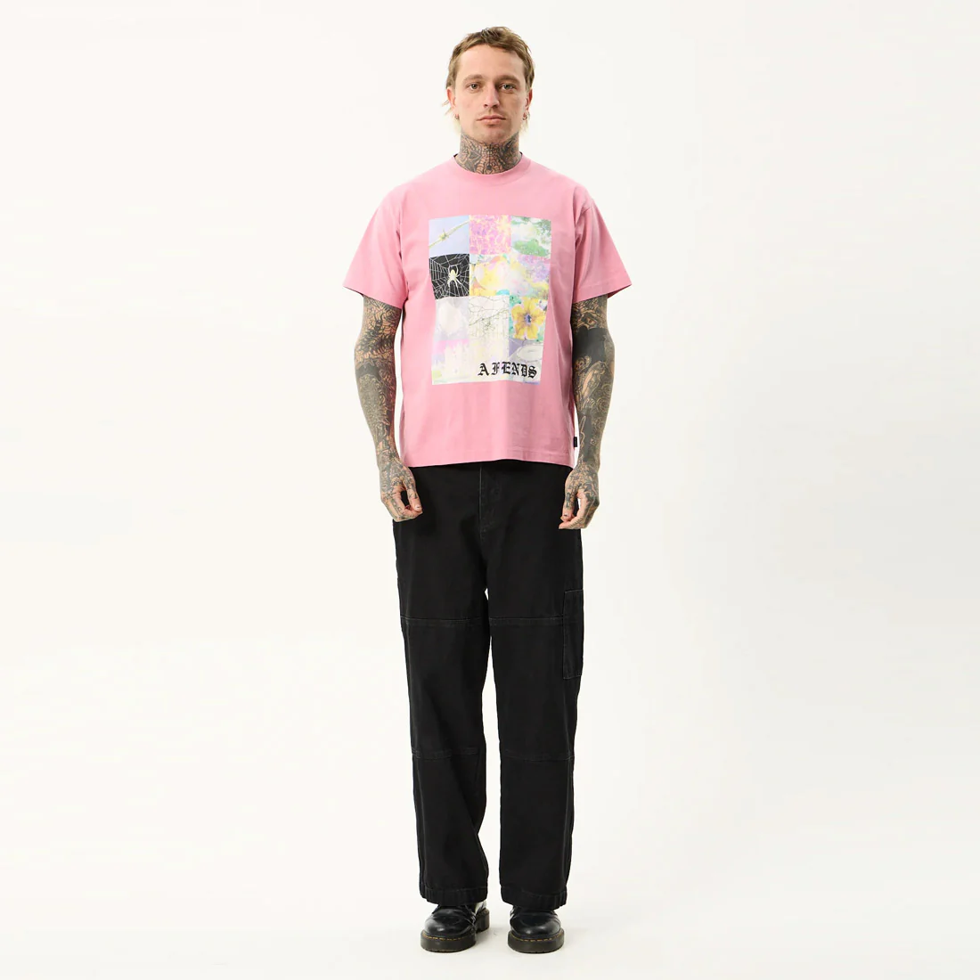 AFENDS Sadworld Heavyweight Boxy Tee - Washed Marrakesh - Image 7