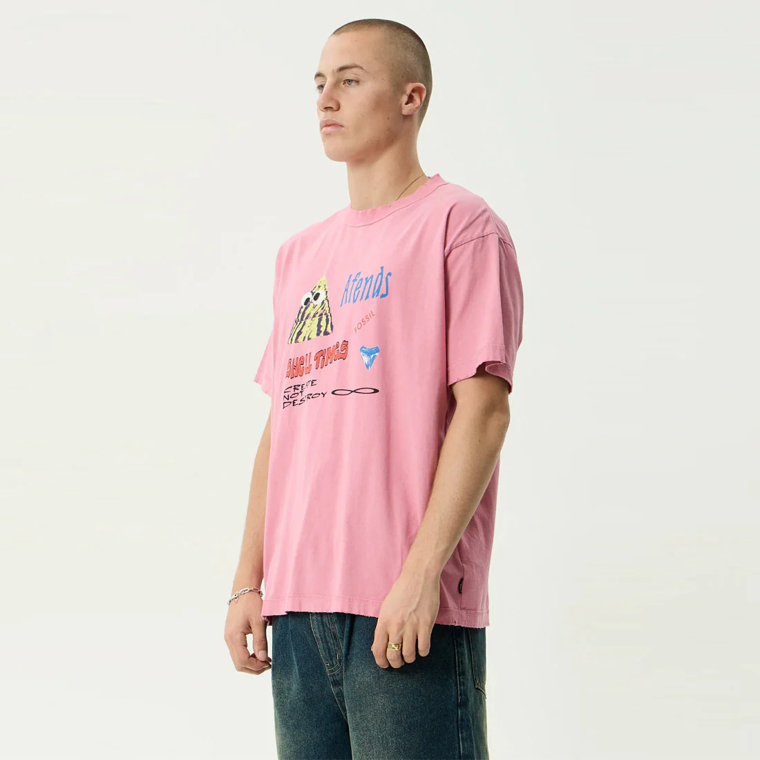 AFENDS Shell Times Boxy Tee - Washed Marrakesh - Image 2