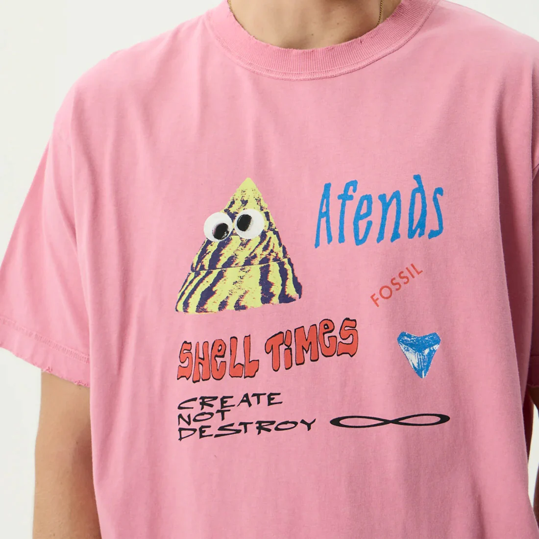 AFENDS Shell Times Boxy Tee - Washed Marrakesh - Image 5