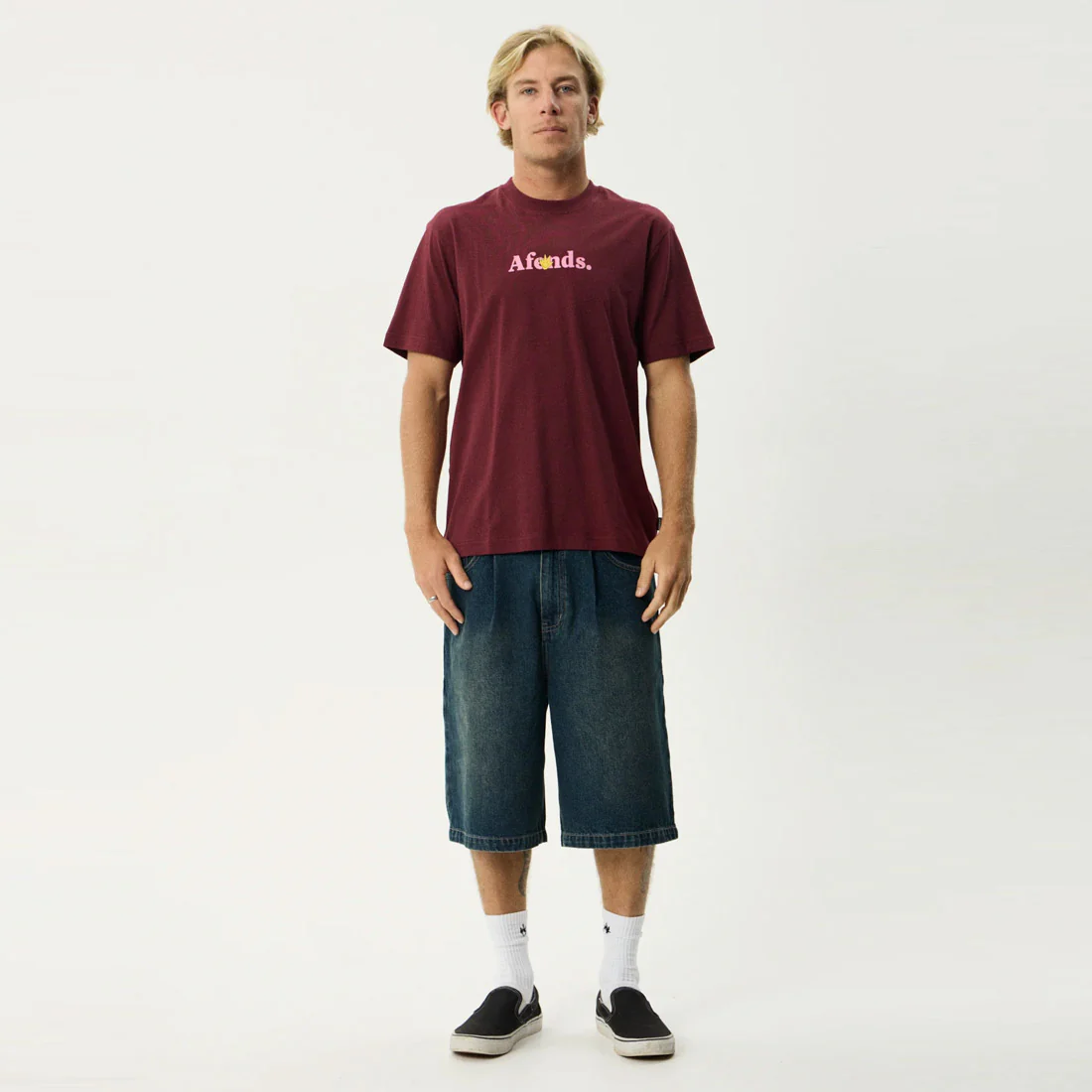 AFENDS Smiles Retro Tee - Port - Image 6