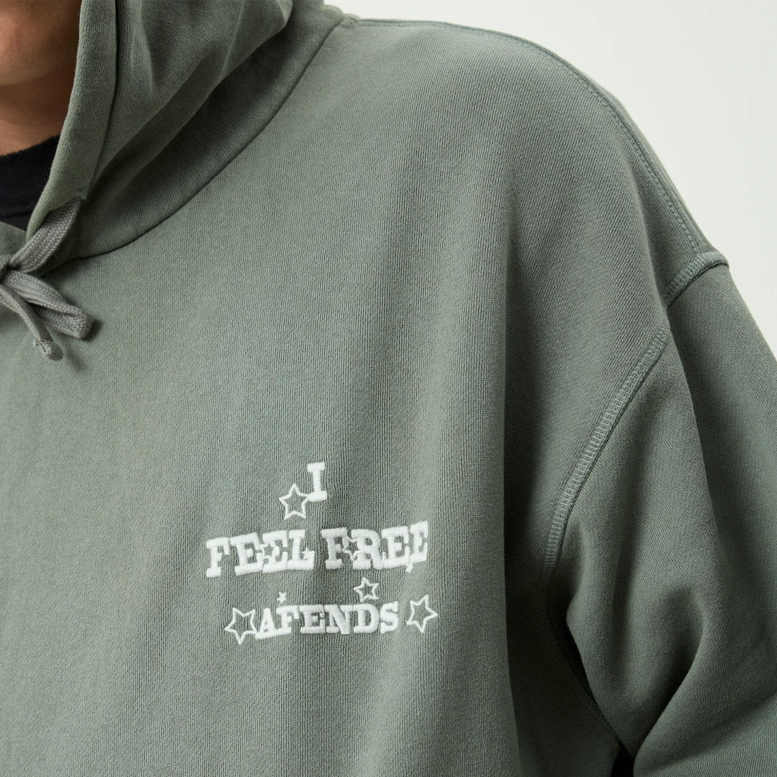 AFENDS Sonoran Boxy Pull On Hood - Washed Sycamore - Image 6