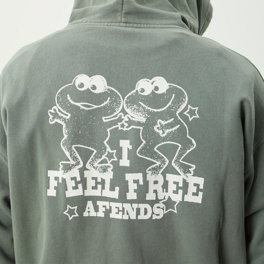 AFENDS Sonoran Boxy Pull On Hood - Washed Sycamore - Image 7