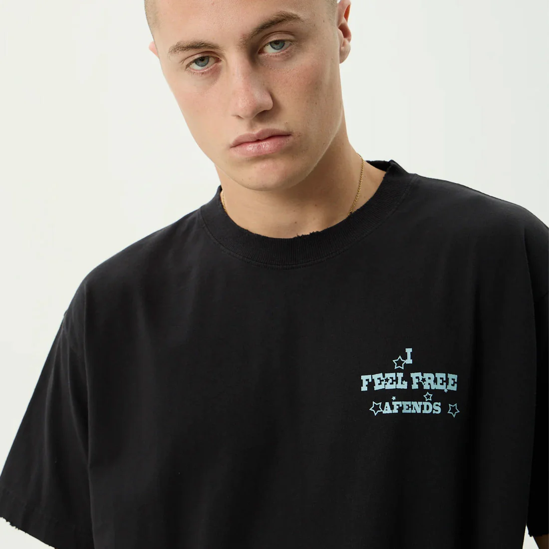 AFENDS Sonoran Boxy Tee - Stone Black - Image 5