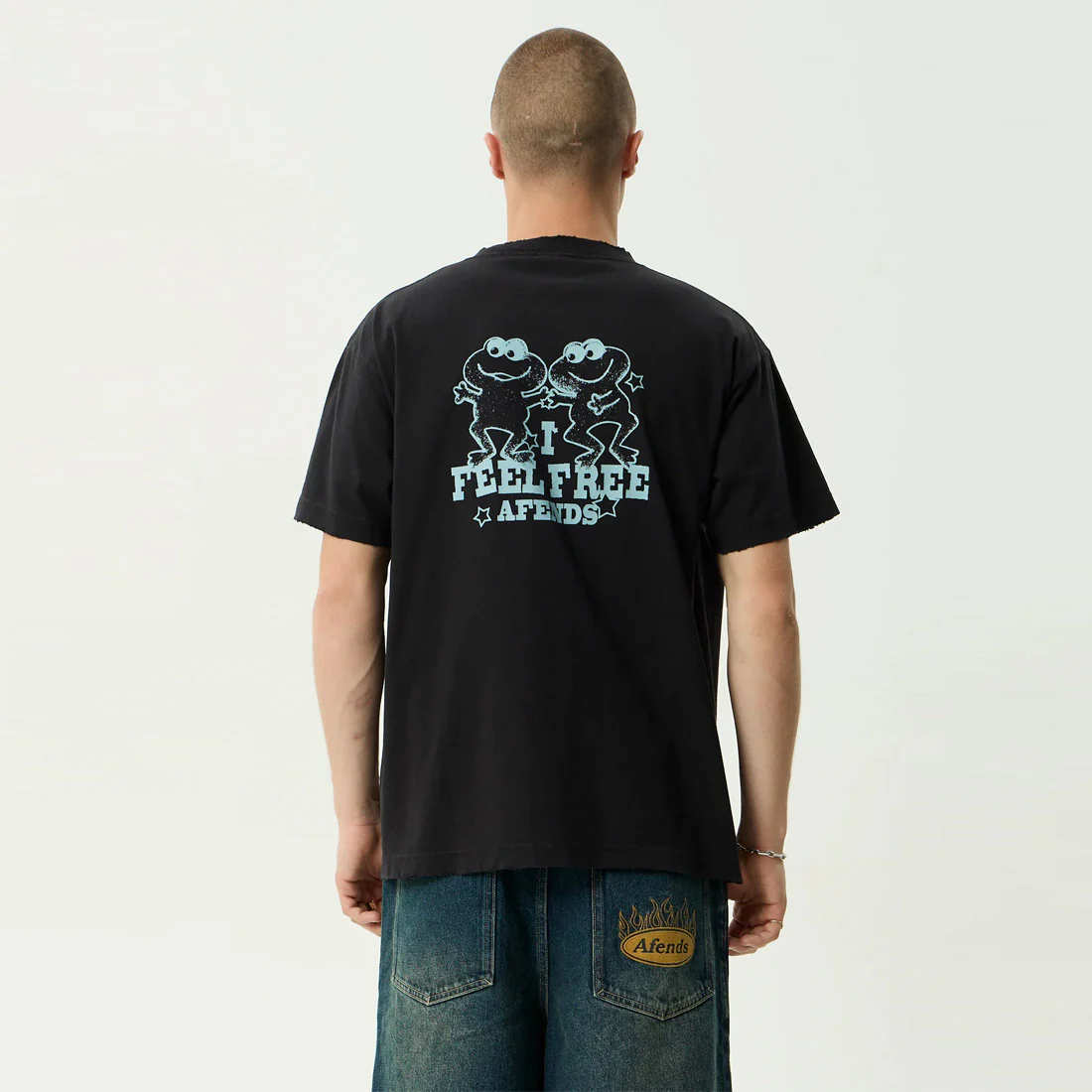 AFENDS Sonoran Boxy Tee - Stone Black - Image 6