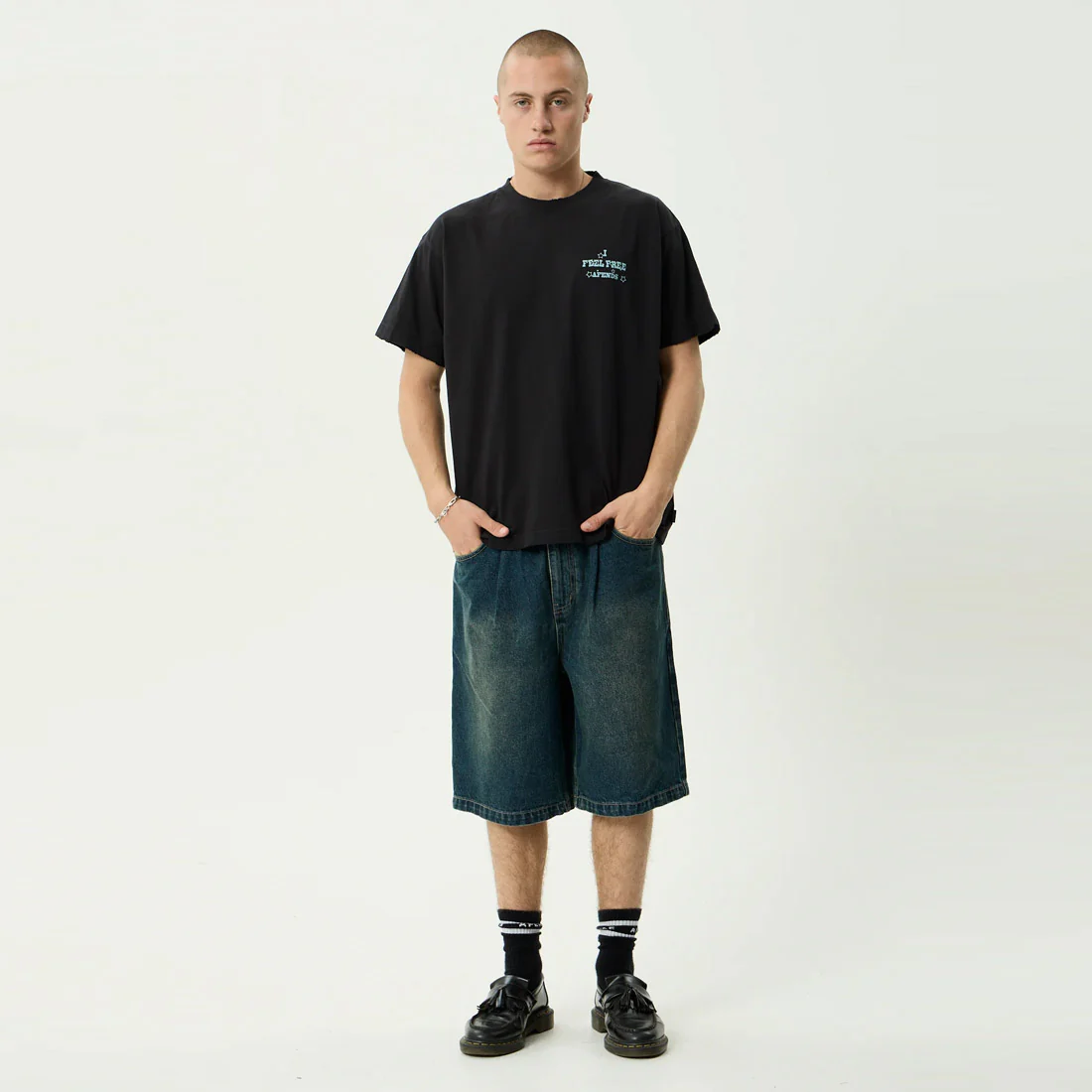 AFENDS Sonoran Boxy Tee - Stone Black - Image 7