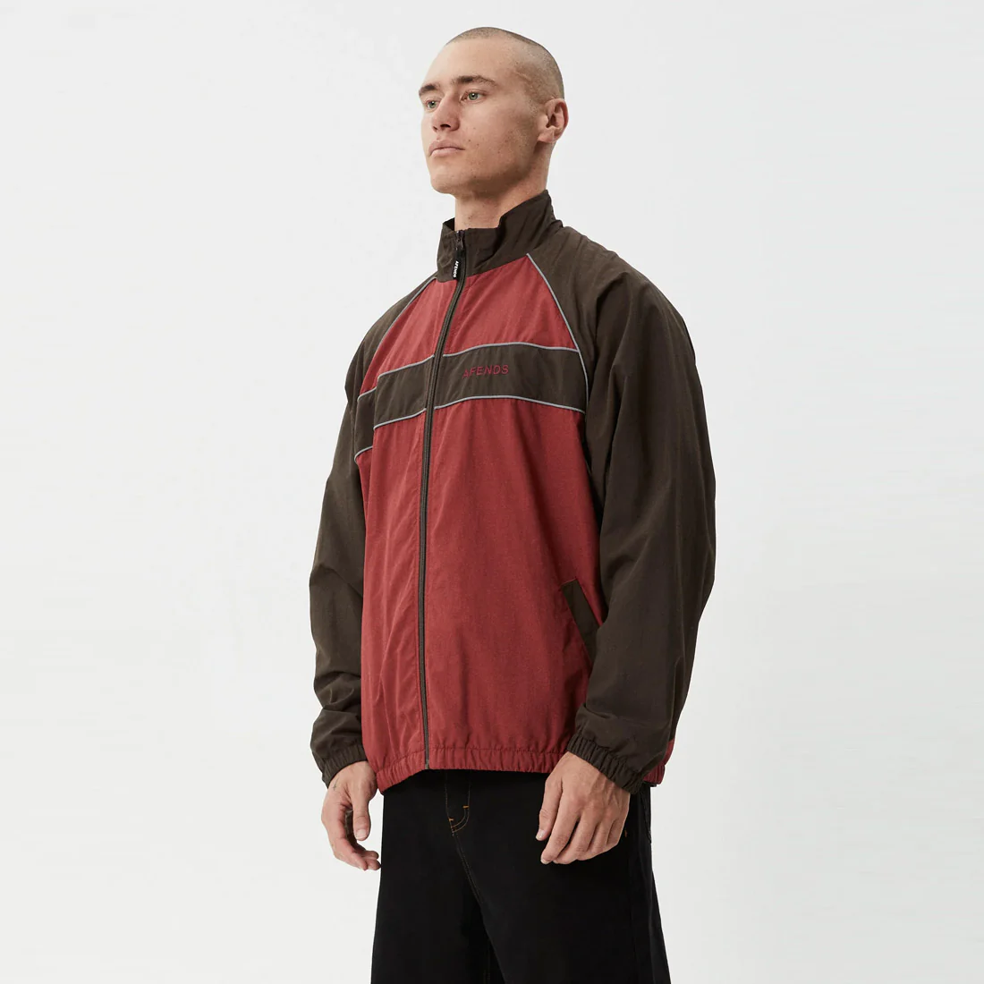 AFENDS Spicy Sports Spray Jacket - Burgundy - Image 2