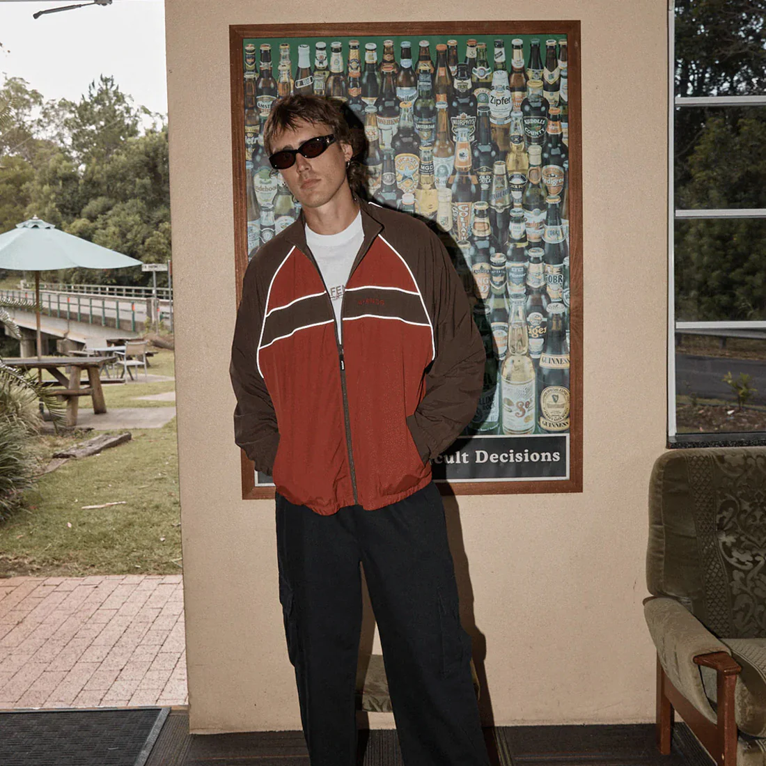 AFENDS Spicy Sports Spray Jacket - Burgundy - Image 5
