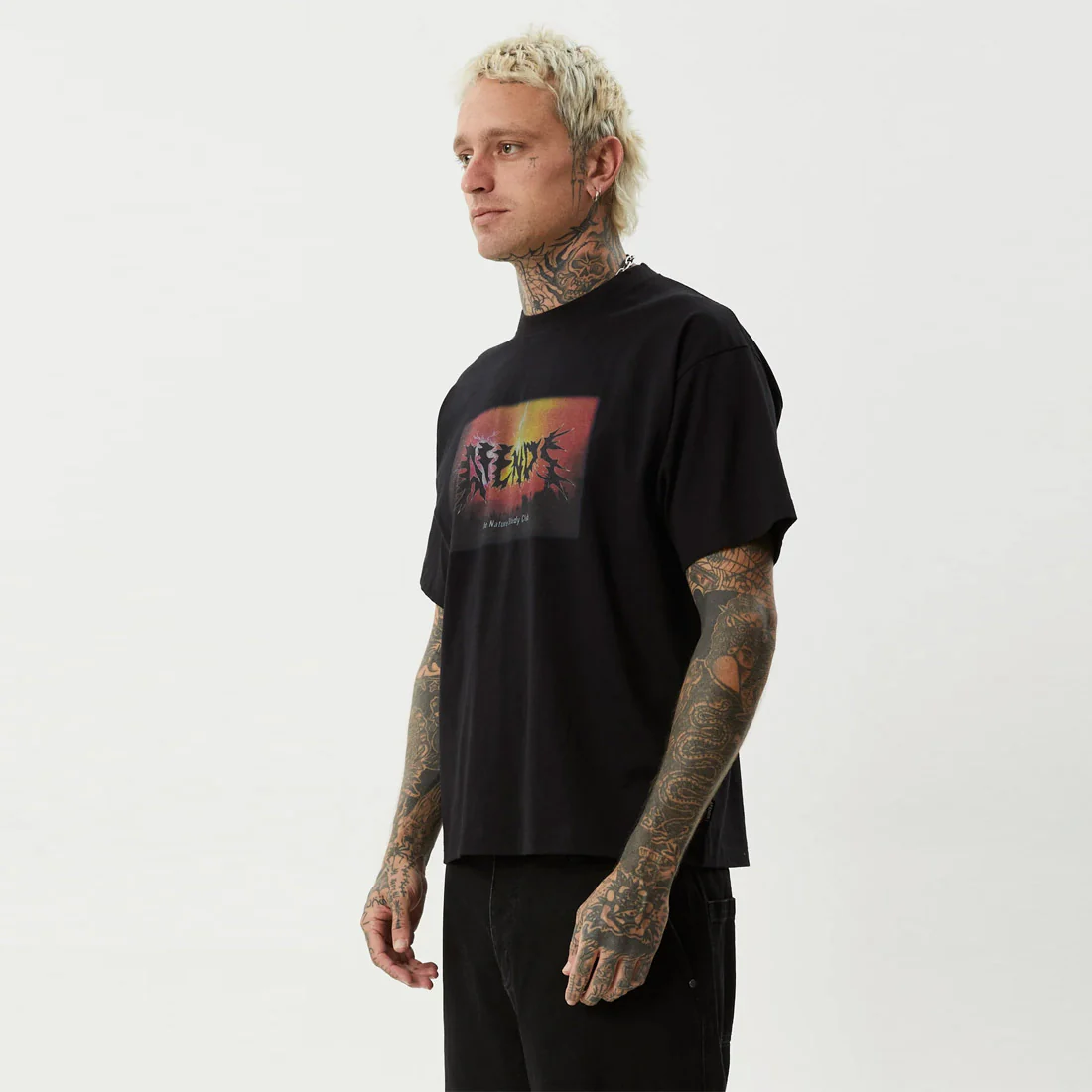 AFENDS Study Club Boxy Fit Tee - Black - Image 2