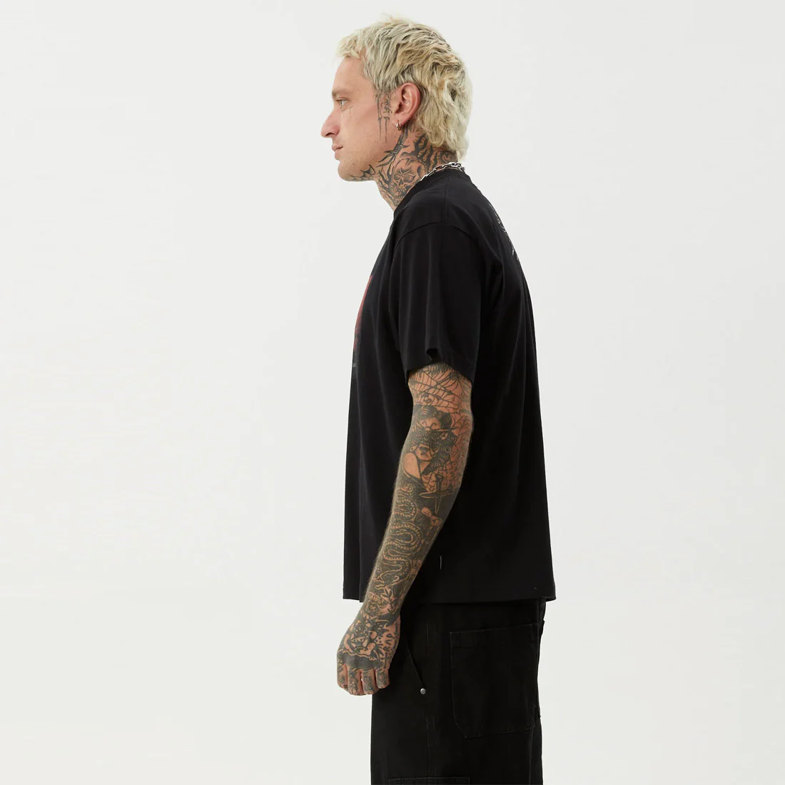 AFENDS Study Club Boxy Fit Tee - Black - Image 3