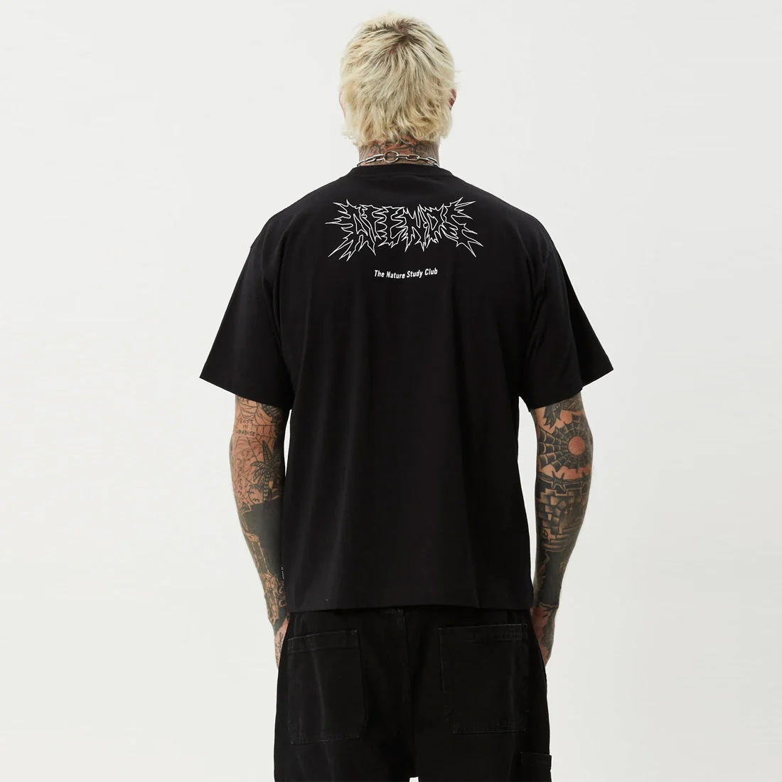 AFENDS Study Club Boxy Fit Tee - Black - Image 4