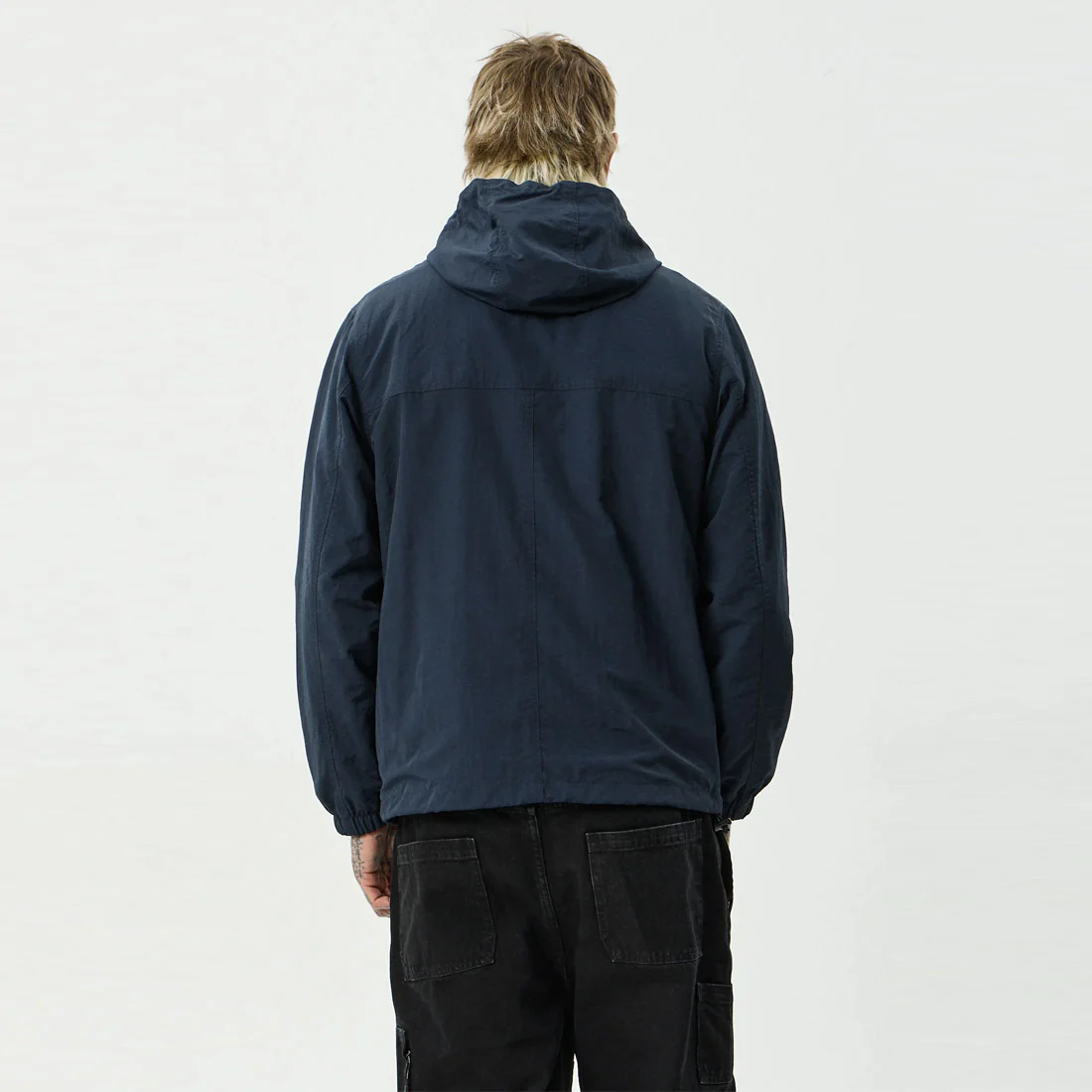 AFENDS System Water Resistant Spray Anorak Jacket - Deep Sea - Image 4