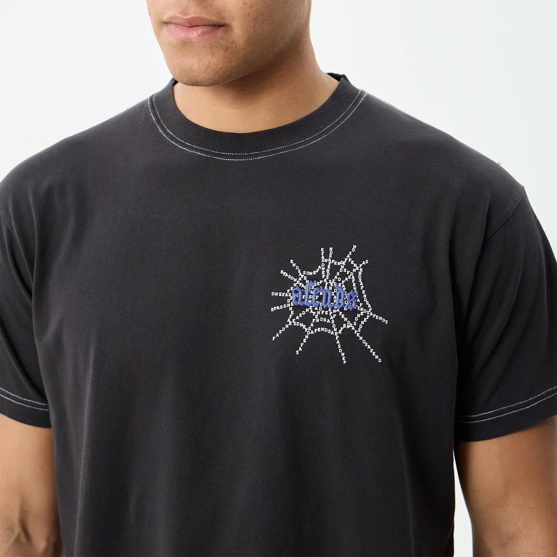 AFENDS Tangled Boxy Tee - Stone Black - Image 5