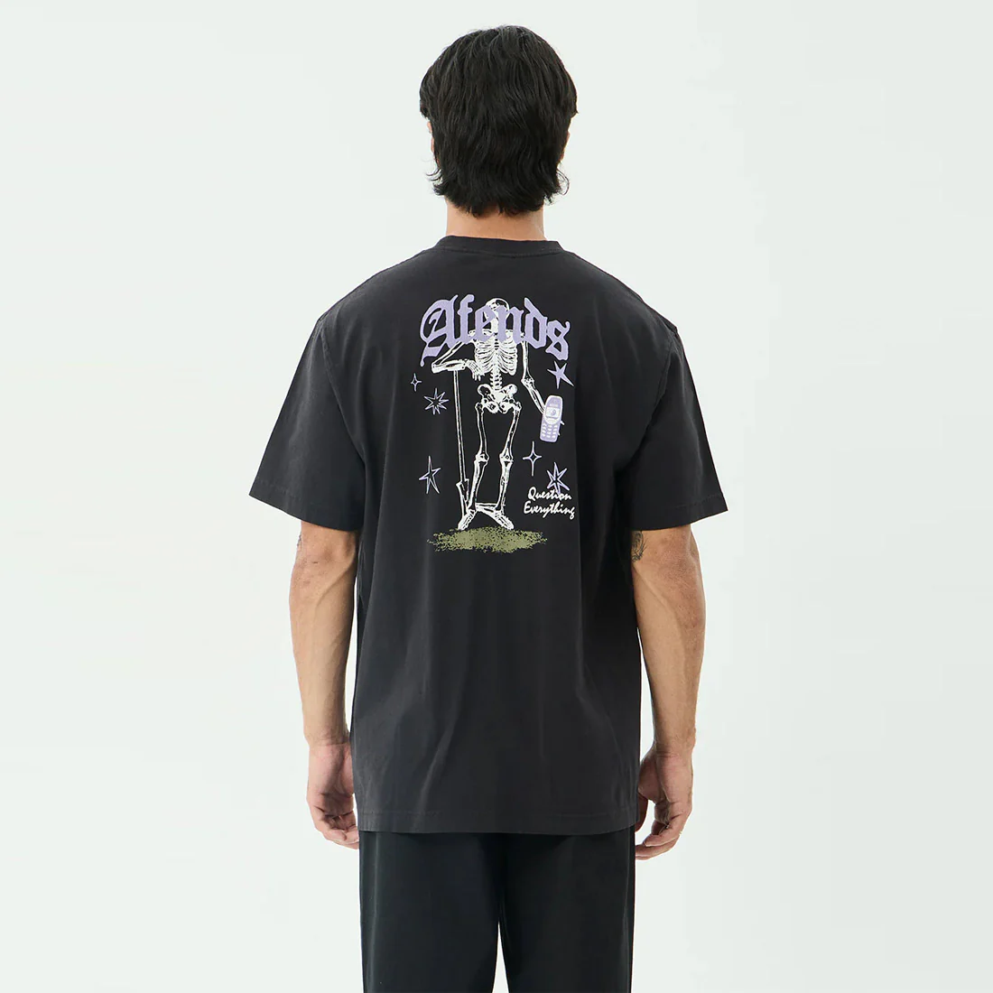 AFENDS Thirty Three Ten Retro Tee - Stone Black - Image 2