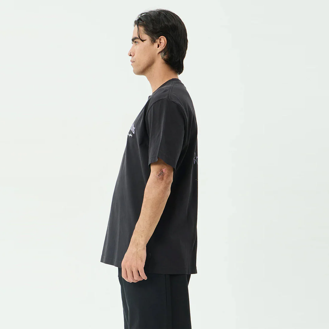 AFENDS Thirty Three Ten Retro Tee - Stone Black - Image 4