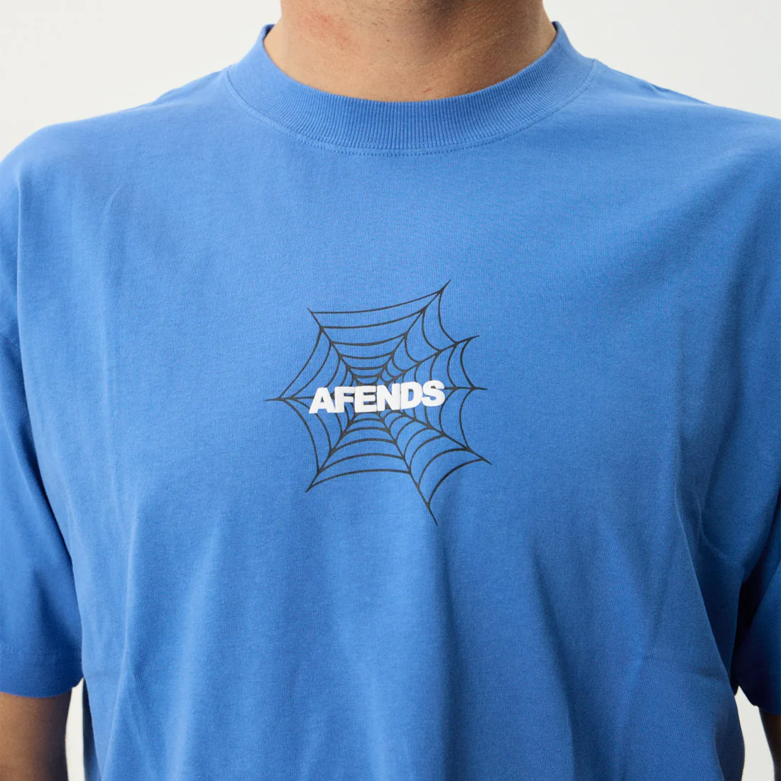 AFENDS Webhead Boxy Fit Tee - Washed Marina - Image 6