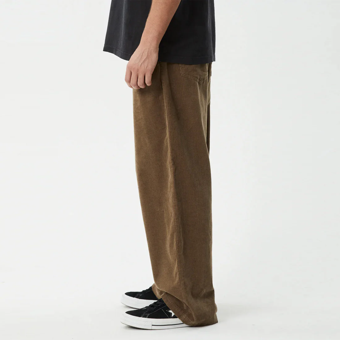 AFENDS Welcome Back Baggy Pleated Pant - Fossil - Image 4