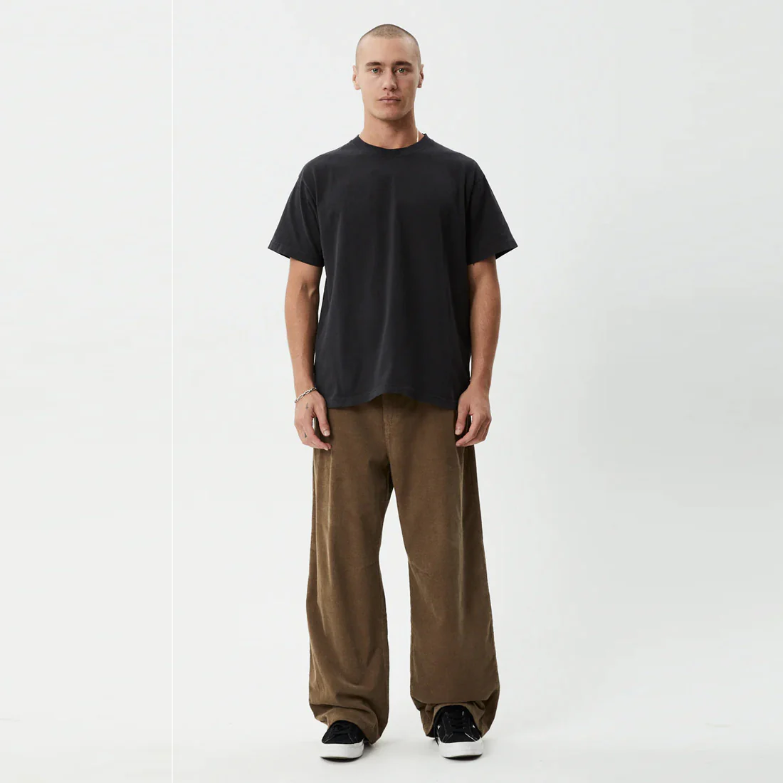 AFENDS Welcome Back Baggy Pleated Pant - Fossil - Image 7
