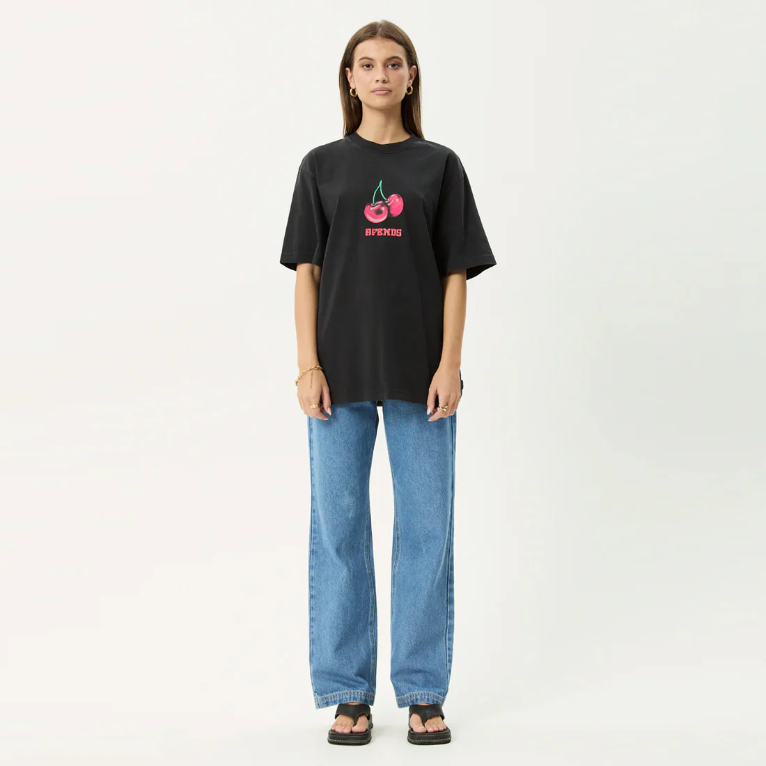 AFENDS Women's Abiza Retro Tee - Stone Black - Image 4