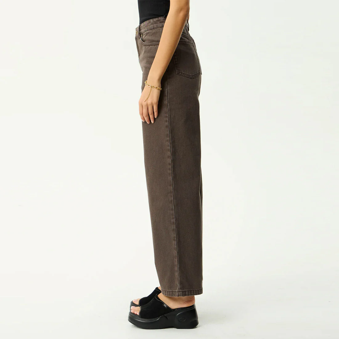 AFENDS Women's Bella Denim Wide Leg Baggy Jean - Washed Coffee - Image 2