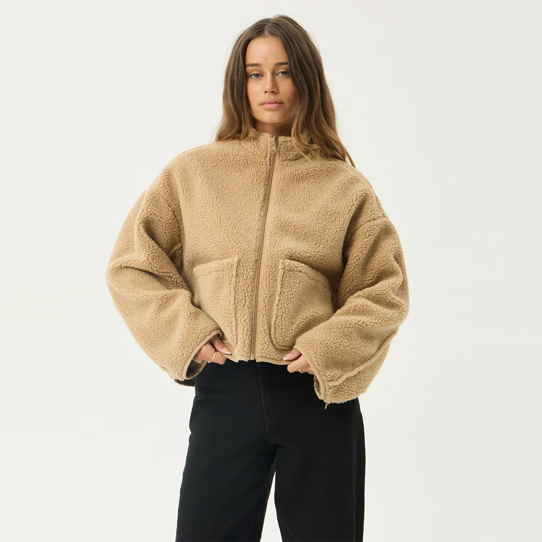 AFENDS Women's Berlin Reversible Polar Fleece Jacket - Almond Check - Image 2
