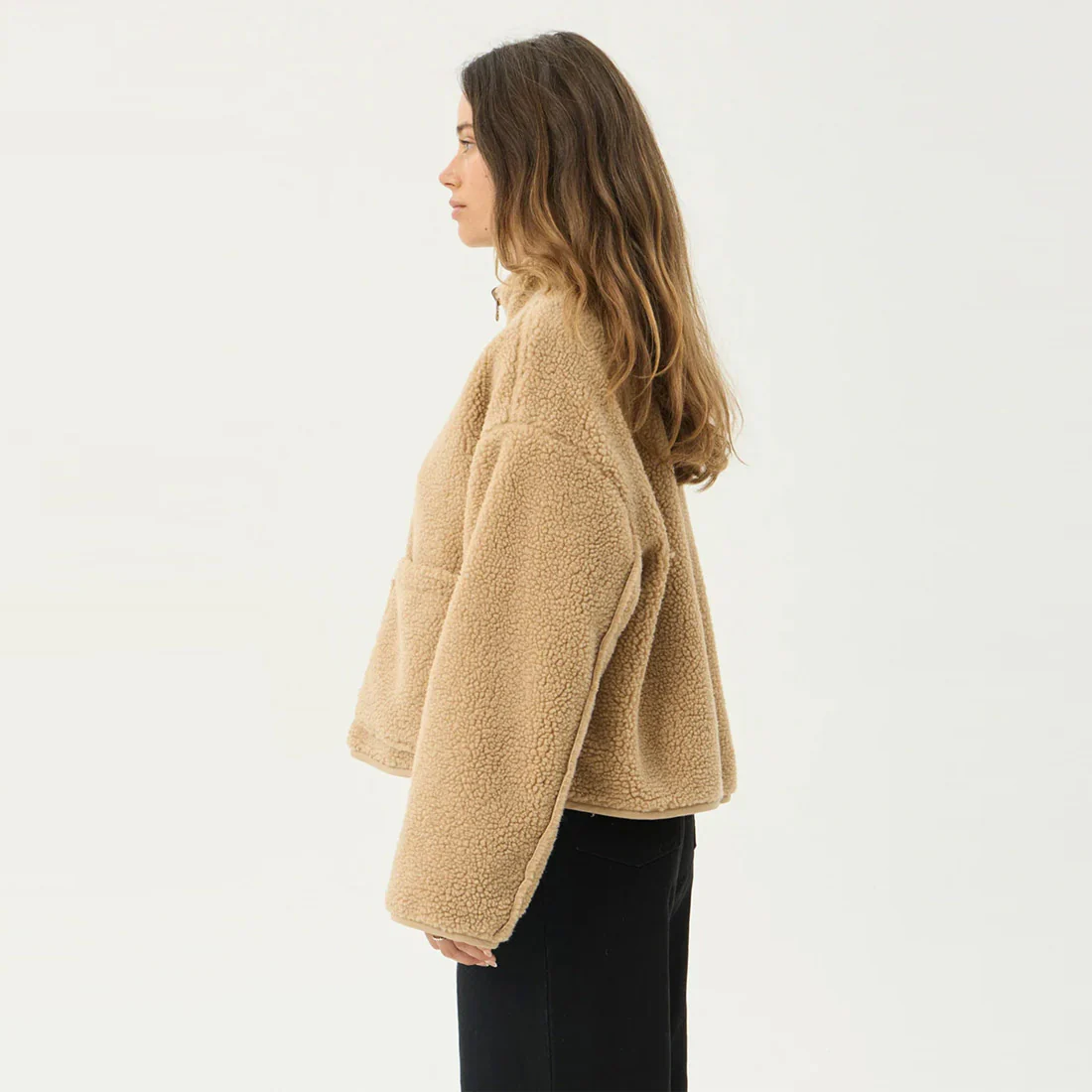 AFENDS Women's Berlin Reversible Polar Fleece Jacket - Almond Check - Image 6