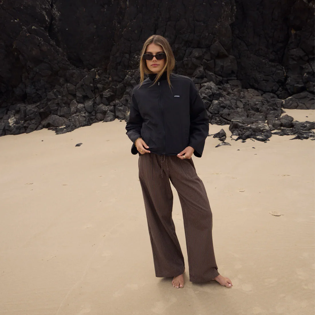 AFENDS Women's Berlin Reversible Polar Fleece Jacket - Black - Image 5