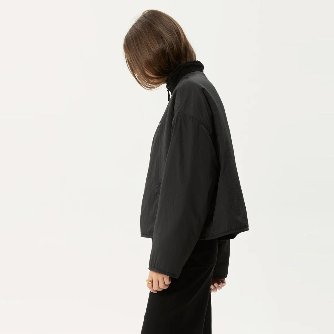 AFENDS Women's Berlin Reversible Polar Fleece Jacket - Black - Image 6
