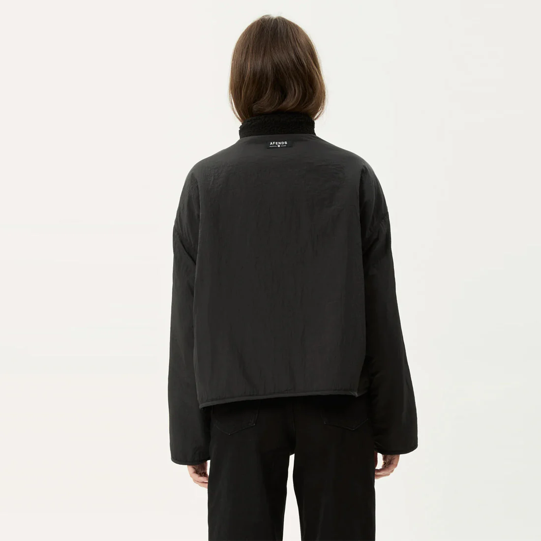AFENDS Women's Berlin Reversible Polar Fleece Jacket - Black - Image 7