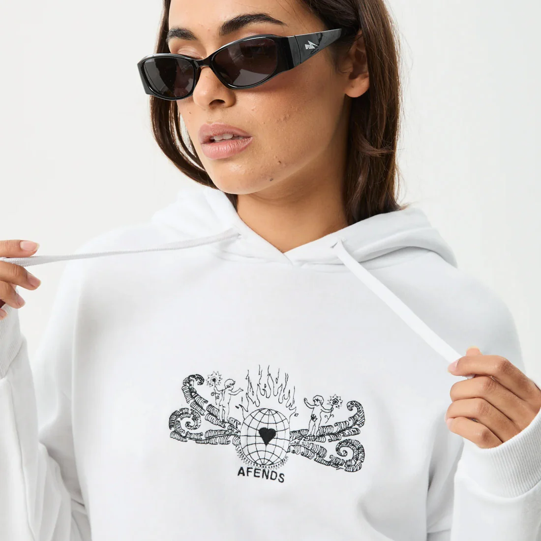 AFENDS Women's Bonfire Pull On Hood - White - Image 6