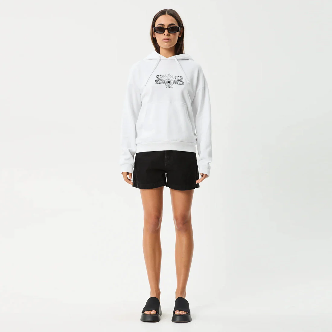 AFENDS Women's Bonfire Pull On Hood - White - Image 7