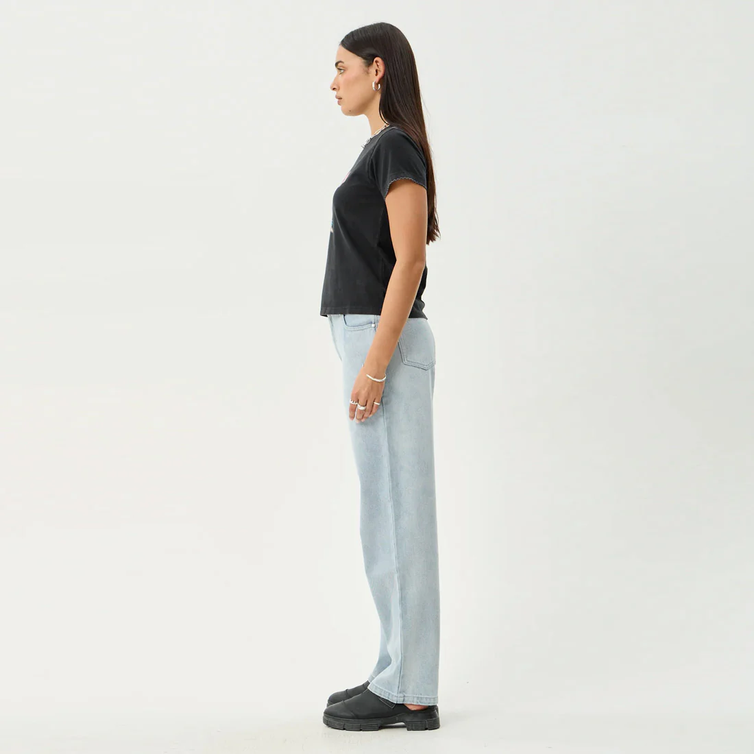 AFENDS Women's Briar Regular Tee - Stone Black - Image 4