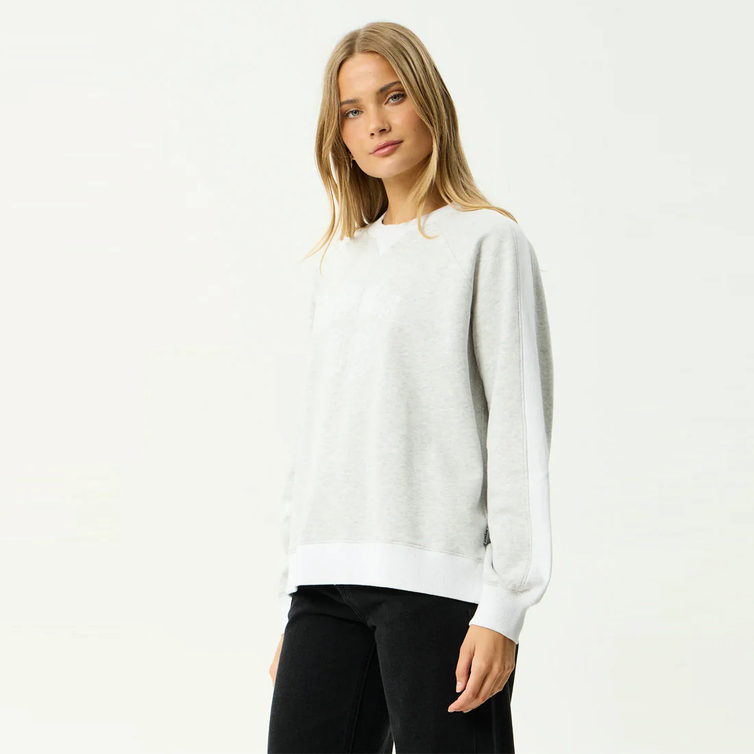 AFENDS Women's Dexter Crew - Grey Marle - Image 2
